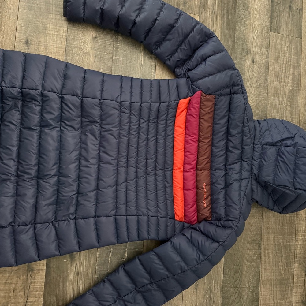 NWOT Cotopaxi Women's Fuego Long Puffer Jacket with Red and Brown XS - Picture 4 of 4